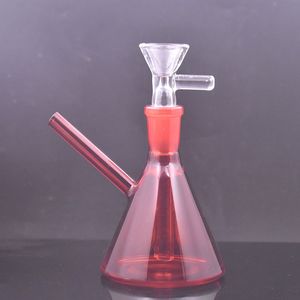 Precipitador de vidrio portátil bong con manipulados de 14 mm hembra downststem tazón masculino botella gruesa plataforma de agua bongs reciclador ceniza recicladora con aceite de vidrio macho tubería al por mayor