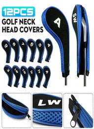 Couvre-club de golf portable Cover Iron Set Headvers avec Zipper 12pcs WearResistant Golfs Head Protector Cover Accessoires de golf 2207944151