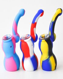 Portable Gourde Silicone Pipe Silicone Barboteur Mini Pipe À Tabac Main Pipe Huile Rigs Silicone Bong 5547657