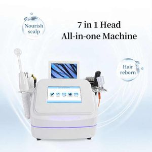 Draagbare haartherapie Hoofdhuidverzorgingsmachine 7 in 1 met HD Follikelcamera Microstroom Bio-haarsterilisatie Zuurstofstraal Meridiaanborstel Hoofdhuidmassage