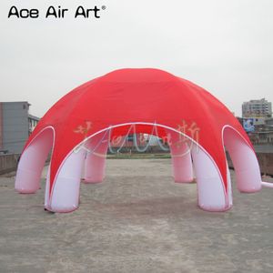 Tienda de araña inflable de media cubierta portátil/estaciones de eventos inflables/tienda de cúpula con dosel de barra con cubiertas extraíbles a la venta