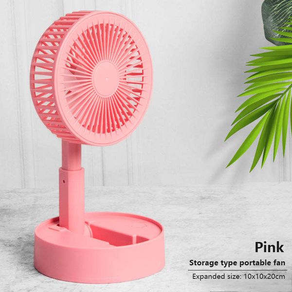 Ventilateur de main portable USB rechargeable de bureau pliable pliable mini refroidisseur de ventilateur de refroidissement réglable pour dortoir de bureau à domicile ventilateurs décoratifs