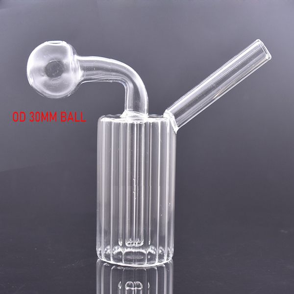 Pipa de agua portátil para fumar a mano Mini reciclador de 4 pulgadas Bong con colector de cenizas para plataformas Dab Hookah con tubo de quemador de aceite OD de 30 mm El precio más barato