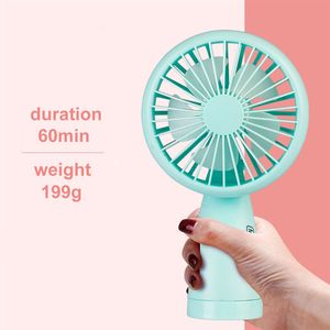 Draagbare Handheld Fan Outdoor USB Oplaadbare Silent Fan met LED Light Students Dormitor Office Mini Electric Fans VT1456