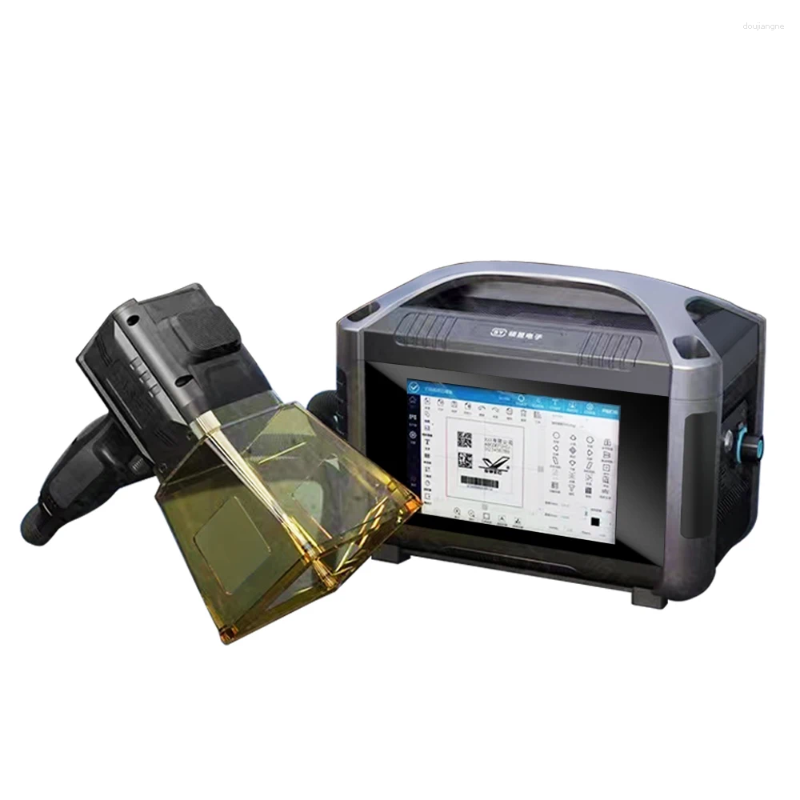 Portable Handheld Laser Printer Text Logo Expiry Date Barcode QR Code Graphics 20w Metal Engraving Machine For Plastic