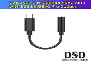 Amplificateur de casque portable HPA USB TYPE C DAC CODECS ES9280C PRO O JACK DSD DÉCODE HARD DÉCODE HIFI AMP SAMSUNG XIAOMI HUAWEI9862476