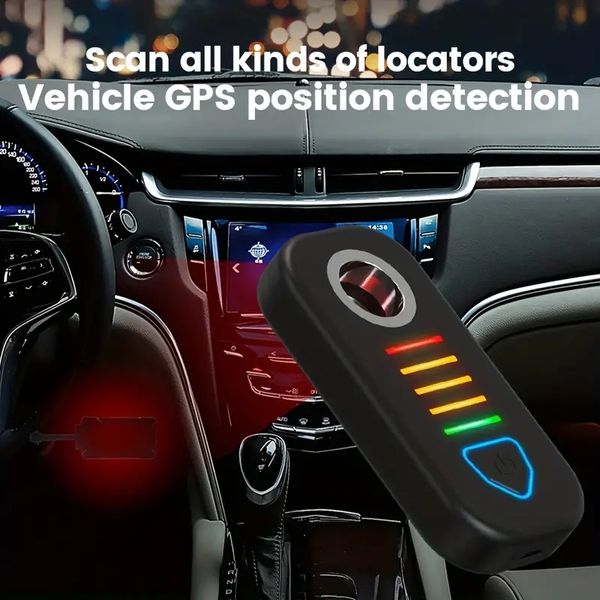 Détecteurs de caméras cachées portables, détecteur de suivi GPS, scanner de signal sans fil anti-espion, détecteur de dispositif d'écoute, sensibilité à 6 niveaux, temps de travail de 36 heures