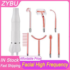 Portable High Frequency Facial Machine Electrotherapy Wand Skin Tightening Acne Spot Wrinkles Remover Treatment Puffy Eyes Beauty Skin Rejuvenation