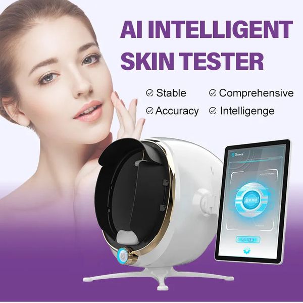 Escáner de espejo mágico digital 3D portátil de alto píxel Escáner facial Máquina analizadora de piel Visia facial Equipo de análisis de piel Instrumento de belleza con pantalla 13.3