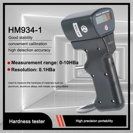 Testeur de dureté en aluminium Portable de haute précision HM-934-1, peut être utilisé pour l'industrie du verre et de l'acier avec affichage numérique LCD 231229