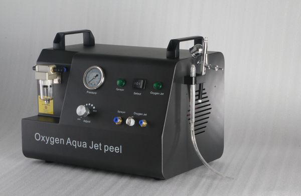Máquina portátil de alta calidad de alta presión para el rejuvenecimiento de la piel Hydra Jet Peel Water Oxygen Spray Máquina de belleza facial con CE
