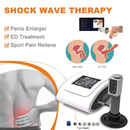 Máquina portátil de terapia de ondas de choque extracorpóreas electromagnéticas para uso doméstico con mango inteligente para tratamiento de disfunción eréctil y dispositivo de masaje corporal