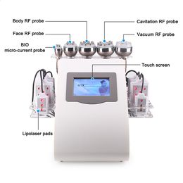 Tragbare Heimgebrauchs-Schlankheitsmaschine 6 in 1 BIO RF Kavitation Lipolaser Körperfettentfernung Schönheitsausrüstung