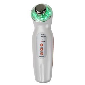 Portable Home Use Ultrasonic LED Photon 3 couleurs Lumières Soins du visage Anti-rides Équipement de beauté du visage