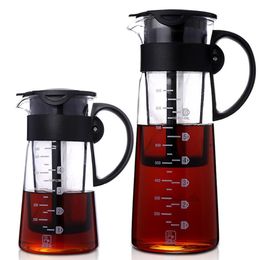 Draagbaar Hot Cold Brew Dual Use Filter CoffeeTea Pot Espresso Ice Drip Maker Glass Percolators Keukenaccessoires Barista Tool 358N