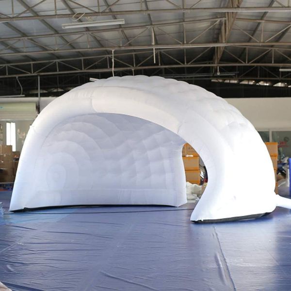 Tent à dôme gonflable portable 8 mwx3,5 mh (26x11,5ft) Structure de couverture avec souffleur d'air pour une exposition de salon de mariage de la fête des événements