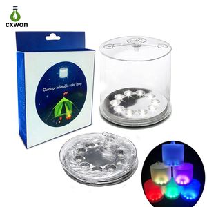 Lampes solaires gonflables portatives IP65 LED lanterne de Camping lumière 3 Modes lumières de secours pour le jardin de randonnée en plein air