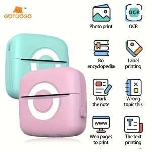 Draagbare instant-fotoprinter: print zwart-witfoto's direct vanaf Android iOS - perfect voor herinneringen aan grote games!