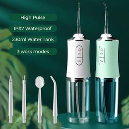 Draagbare irrigator tandheelkundige waterstraal voor tandheelkunde gereedschap tanden tas reiniging 360 ° rotatie mondstukken orale water flosser pick apparaat 240508