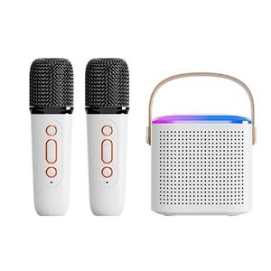 Machine de karaoké Portable KTV, système bluetooth, sans fil, double Microphones, son stéréo HIFI, lumières LED RGB, en direct à la maison pour la fête