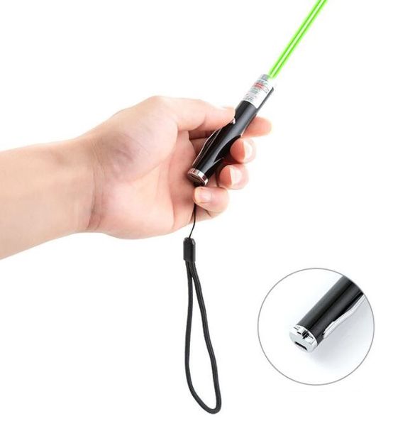 Llavero portátil puntero láser Pluma Led Verde Haz rojo luces USB Recargable Lazer Punteros