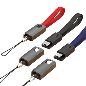 Câble Portable Micro Micro USB 2.4A Chargeur rapide Cordon Type C Câbles de données de charge pour les téléphones Android