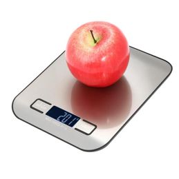 Balances de cuisine portables en acier inoxydable, pesée pour régime alimentaire, Balance postale, mesure de précision LCD électronique 5KG/10KG