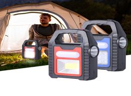 Portable Lantern 3 In 1 Solar USB oplaadbare oplaadbare COB LED Camping Lamp Licht Waterdichte noodsituatie Flashlight6565170