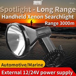 Draagbare Lantaarns 12V Xenon Zoeklicht Outdoor Sterk Licht Handheld Jacht High Power 220W Spotlight