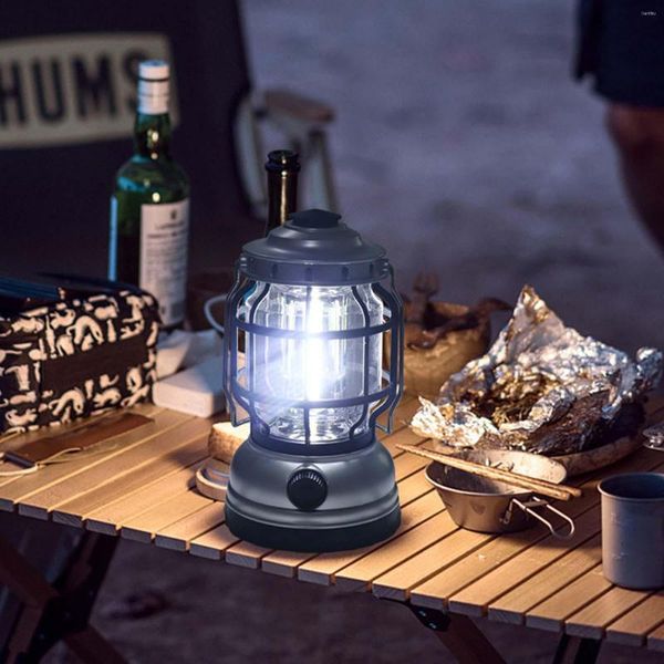 Lanternes portables 18650 LED Lanterne de camping étanche USB Rechargeable Outdoor Emergency Light