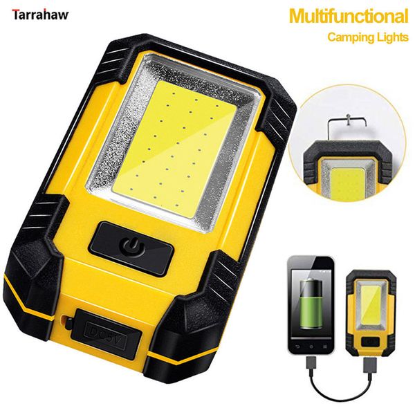 Lanternes portables 30W lumineux COB LED Camping Light 3modes Lampe de secours 18650battery Rechargeable Outdoor Portable Waterproof Camp Light Lantern 230820