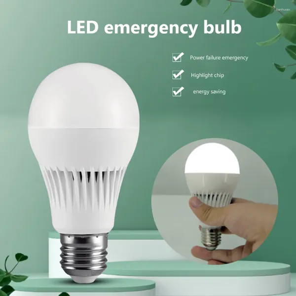 Lanternes portables 5/7/9/12W Bulbe d'urgence Light Rechargeable E27 Smart Energy Saving Environmental pour le salon Salle de bain