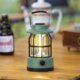 Lanternes portables Light Camping Light USB C rechargeable COB Double Row LED 250 lm STEPLESS DUATAGNE IPIX4 ÉCLAINEMENT EXTÉRIEUR avec crochet