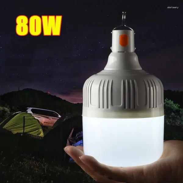 Lanternes portables Lumières LED d'urgence Lanterne rechargeable USB Lampe de tente réglable BBQ Pêche Camping Éclairage pour patio porche jardin