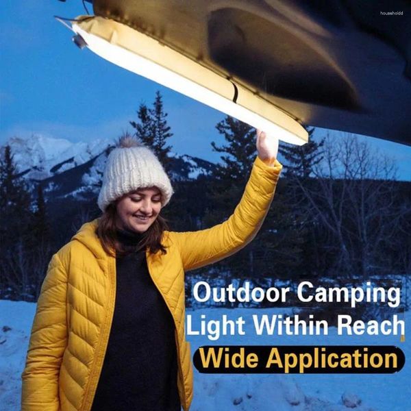 Linternas portátiles plegables inflables para acampar, luces de luz LED para tienda de campaña, luz de trabajo alimentada por USB, lámparas de emergencia para Tra al aire libre