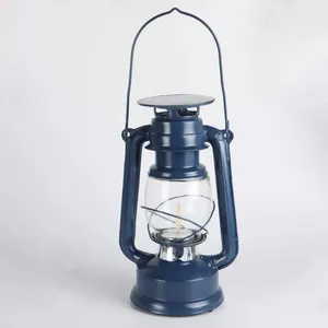 Lanternes portables de haute qualité USB lampe à huile solaire Vintage lanterne suspendue extérieure Camping lumières de transport faciles