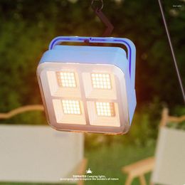 Draagbare lantaarns IPX4 waterdichte campingtentlamp met magneet Solar Type-c oplaadbare werklamp 4 modi 600W voor tuin, schuur, schuur