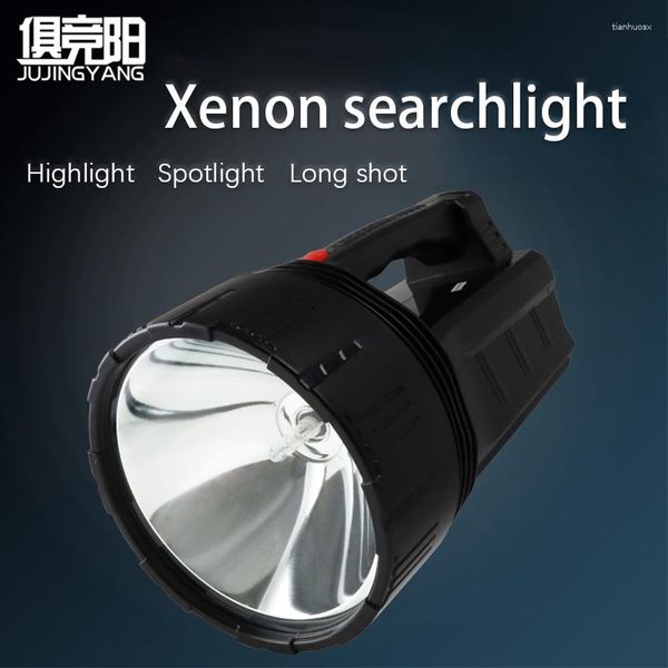 Linternas portátiles JUJINGYANG 12V Luz brillante Xenon Pesca Caza Reflector