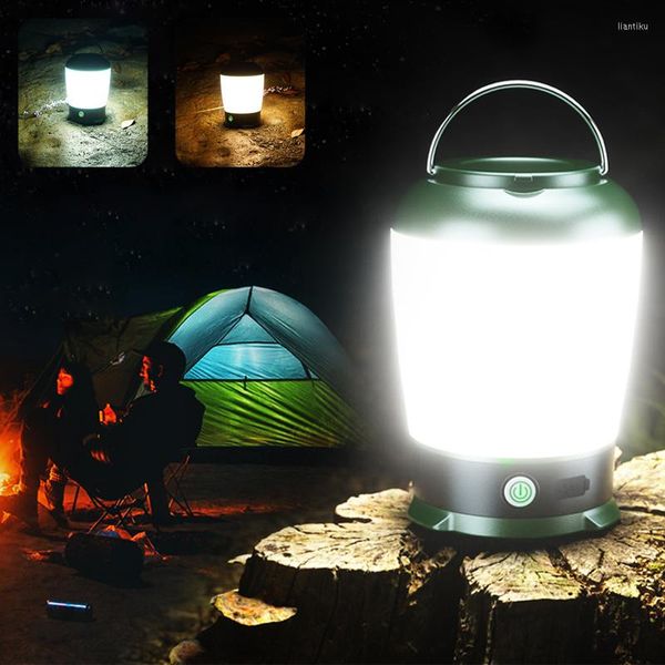 Lanternes portables LED Camping Lampes USB Rechargeable Étanche Ultra Lumineux Tente Randonnée Réparation D'urgence Lumières De Travail