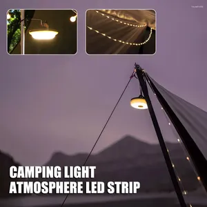 Lanternes portables LED bande lumineuse de Camping atmosphère 10M IP67 étanche type-c lampe de tente Rechargeable lanterne décoration de salle