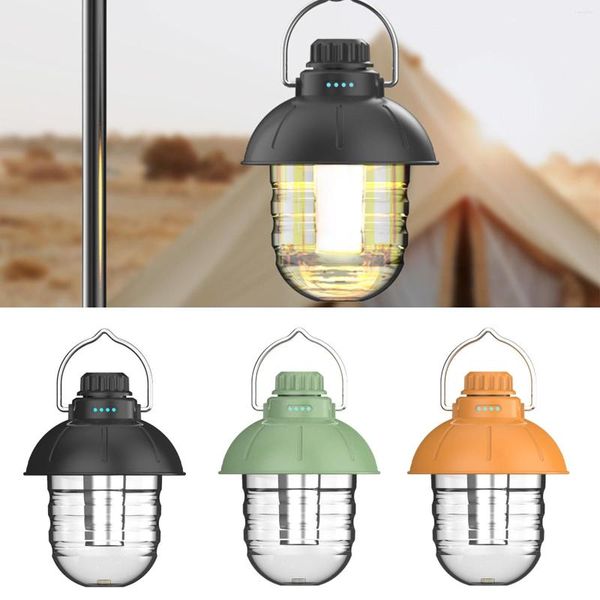 Lanternes portables LED lampe suspendue à la lampe vintage rechargeable de camping étape sans gradation