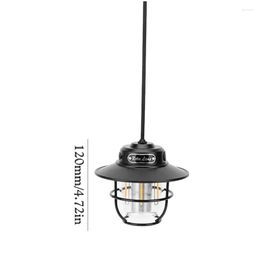 Lanternes portables lampe à LED IPX4 étanche à suspension ambiante Light Type-C Charge Cam Lantern 4 Gear Stepless Sembally for Fishing Drop Dhjr1