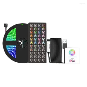 Lanternes portables LED LED avec des couleurs de couleur Sync Lights RVB 44 Remote infrarouge pour la fête à domicile 5 m