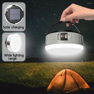 Lanternes portatives LED lumières solaires extérieures 3 modes rechargeables d'urgence marché de nuit lumière maison lampe de tente étanche pour la randonnée camping