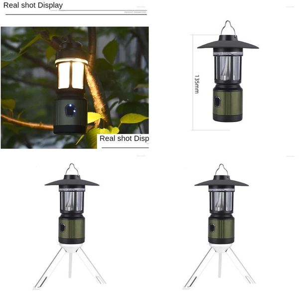 Linternas portátiles Fareras al aire libre Cam Light Type-C3 Recargable Campamento LED Camp Camp Drop de emergencia Deportes de entrega al aire libre DHC0Q