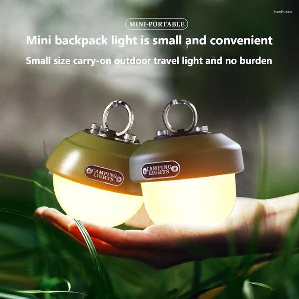 Lanternes portables Lampe de camping de nuit en plein air Lanterne LED créative Lampe de tente suspendue étanche pour la randonnée Escalade Éclairage de secours