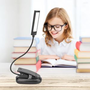 Linternas portátiles PANYUE Mini COB LED Clip en lámpara de luz de lectura de libros ajustable Super brillante para escritorio de mesa USB Kindle Touch