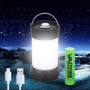 Draagbare lantaarns Oplaadbare magneet Outdoor LED Camping Lantaarn Waterdichte IPX-4 Wit rood licht