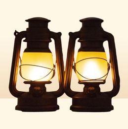 Draagbare lantaarns Afstandsbediening Vintage campinglantaarn LED-kaars Vlam Tentlicht Batterij-aangedreven Kerosinelamp Tafel Nacht9385542
