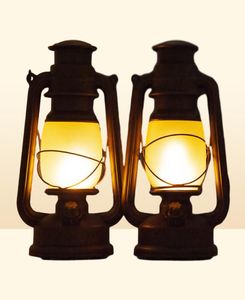 Draagbare lantaarns Afstandsbediening Vintage campinglantaarn LED-kaars Vlam Tentlicht Batterij-aangedreven Kerosinelamp Tafel Nacht2467644